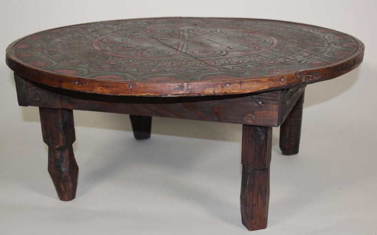 Moroccan Hand Carved Tribal Ethnic Low Coffee Table For ...