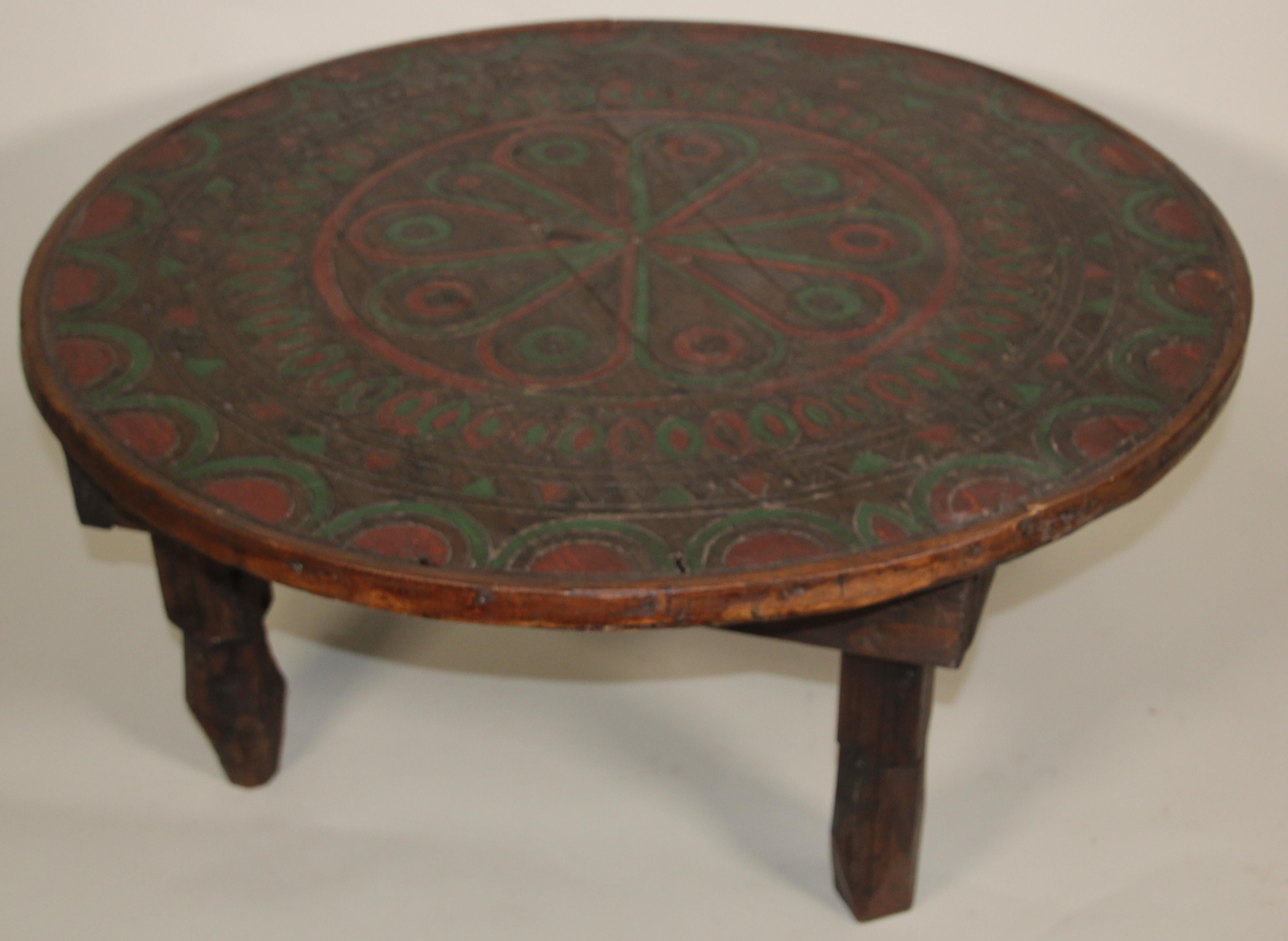 Moroccan Hand Carved Tribal Ethnic Low Coffee Table 10