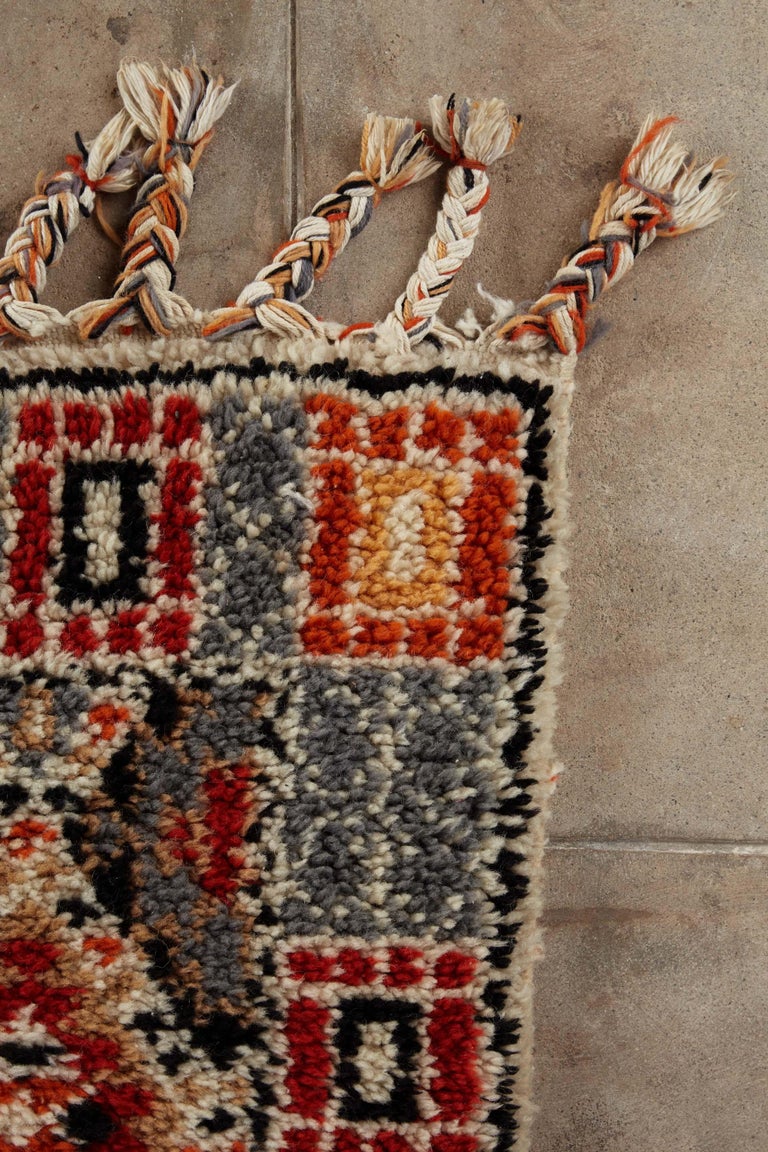 Moroccan Hand Knotted Wool Rug at 1stDibs