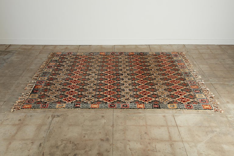 Moroccan Hand Knotted Wool Rug at 1stDibs