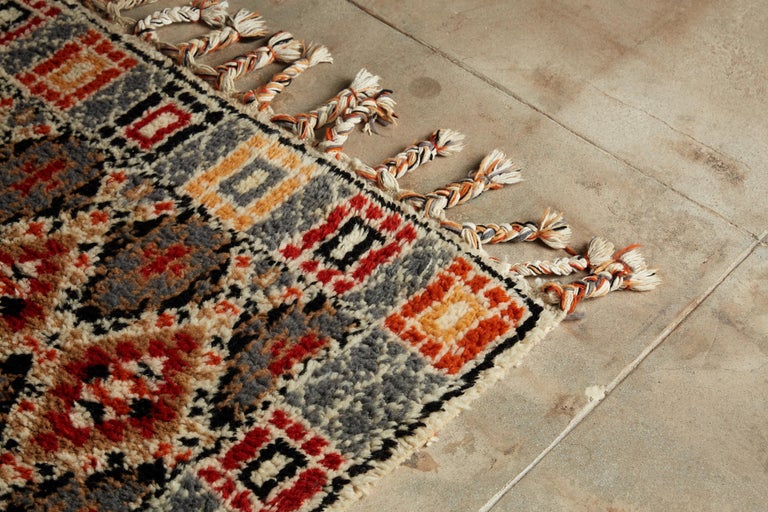 Moroccan Hand Knotted Wool Rug at 1stDibs