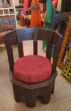 Moroccan Handmade King Chair, Cedar Wooden