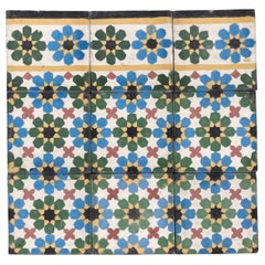 Moroccan Cement Tile with Traditional Fez Moorish Design