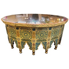 Tavolino marocchino dipinto a mano