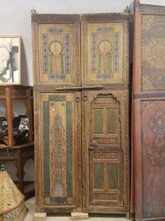 Porte double marocaine peinte à la main, Zouak