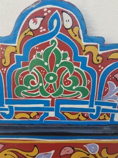 Moroccan Hand Painted Mirror, SP Red