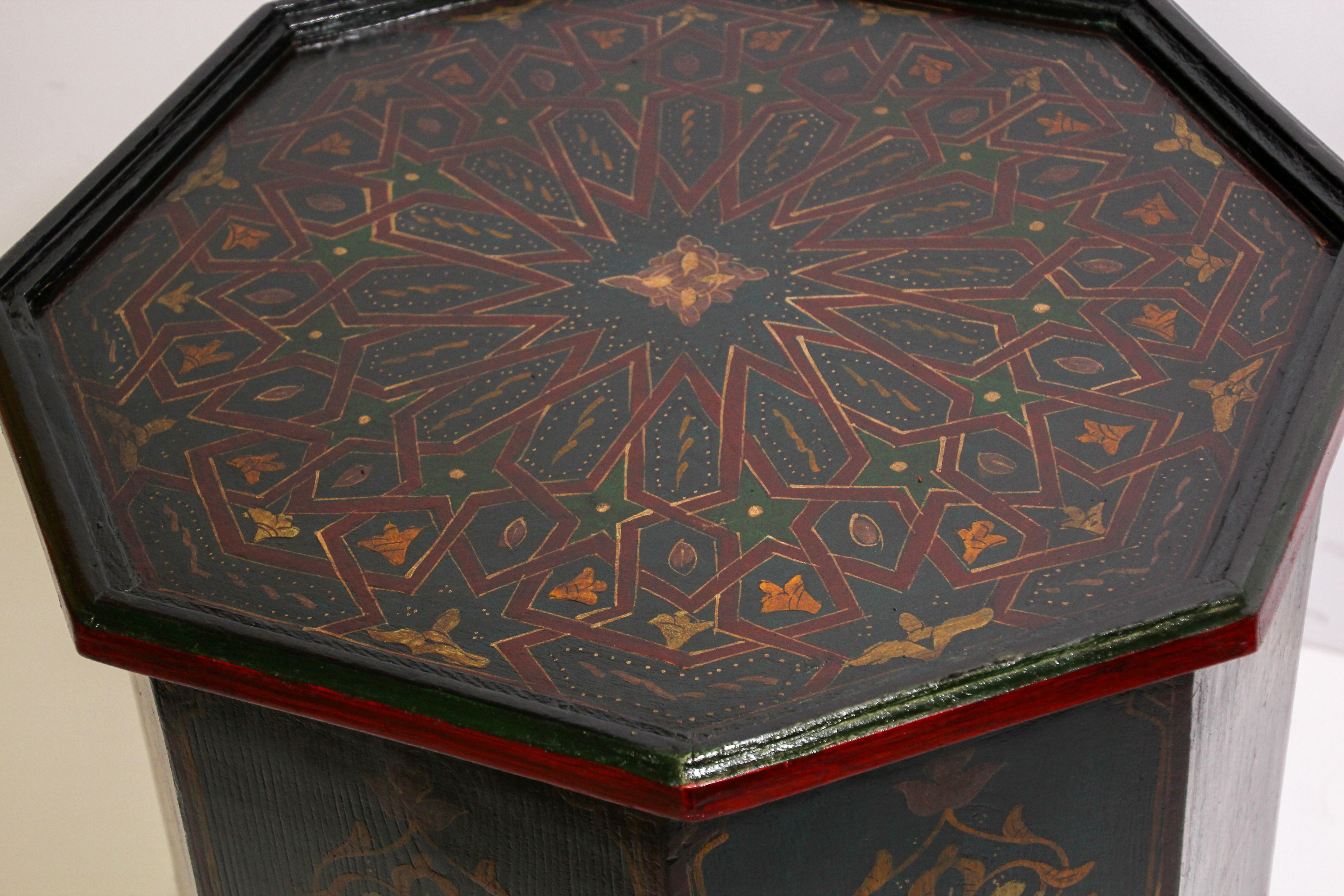 Moroccan Hand Painted Table with Moorish Designs 10