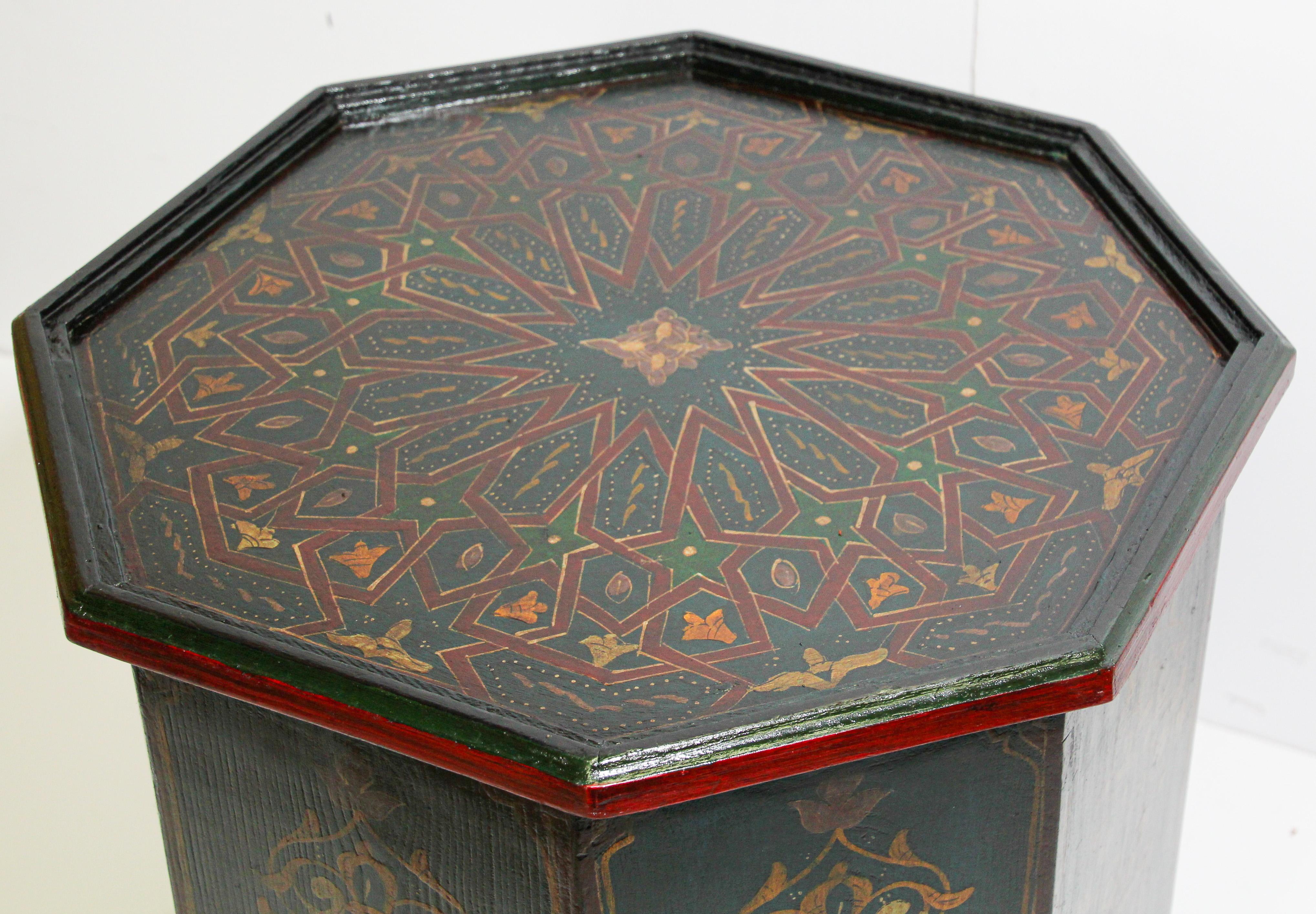 Moroccan Hand Painted Table with Moorish Designs 1