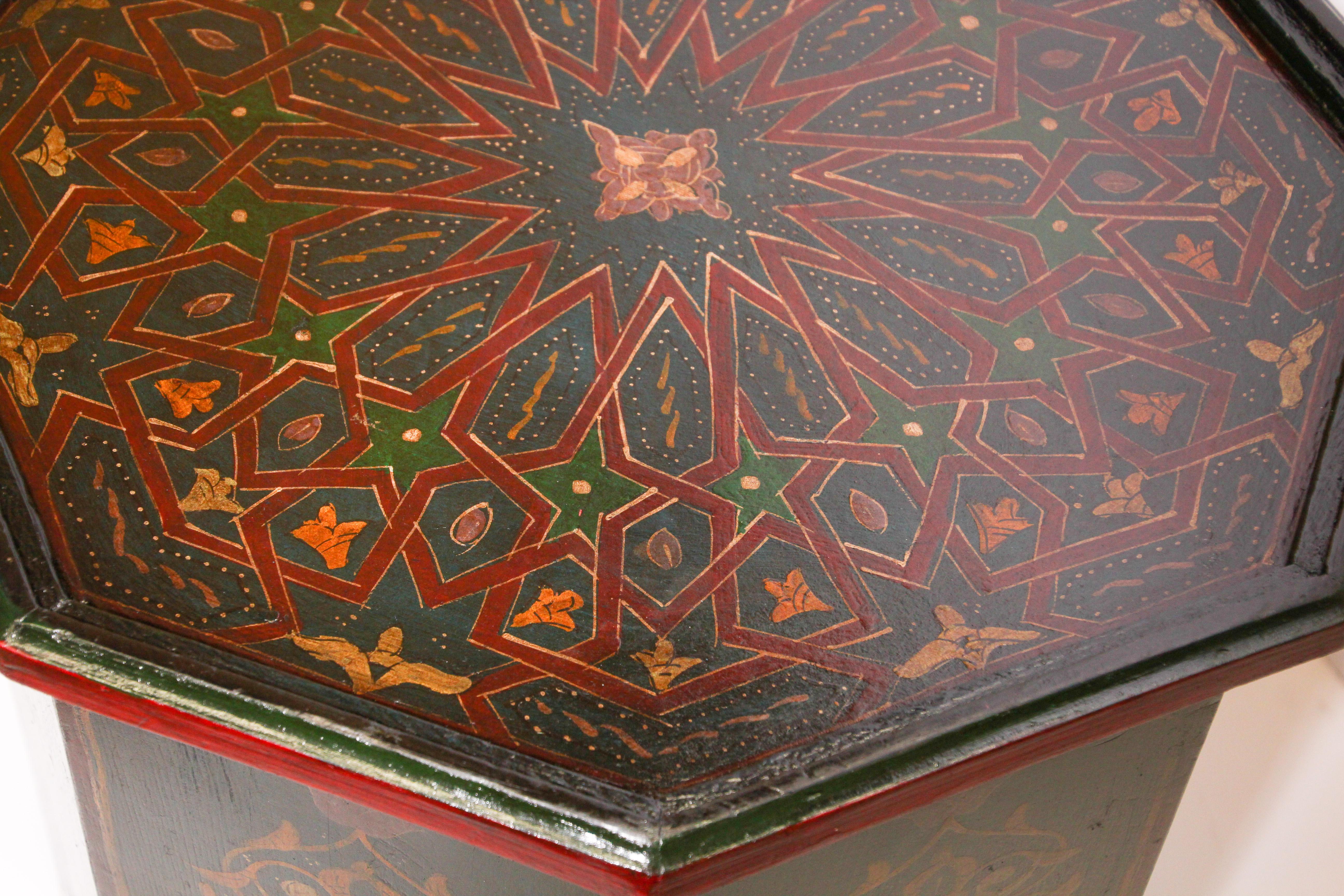 Moroccan Hand Painted Table with Moorish Designs 2