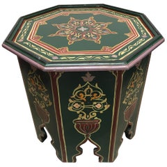 Moroccan Hand Painted Table with Moorish Designs