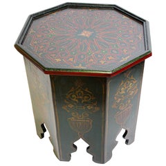 Moroccan Hand Painted Table with Moorish Designs