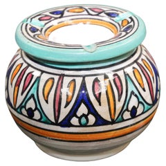 Astray in ceramica vintage marocchina dipinta a mano da Fez