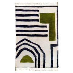 Alfombra bereber marroquí tejida a mano - 100% Lana natural