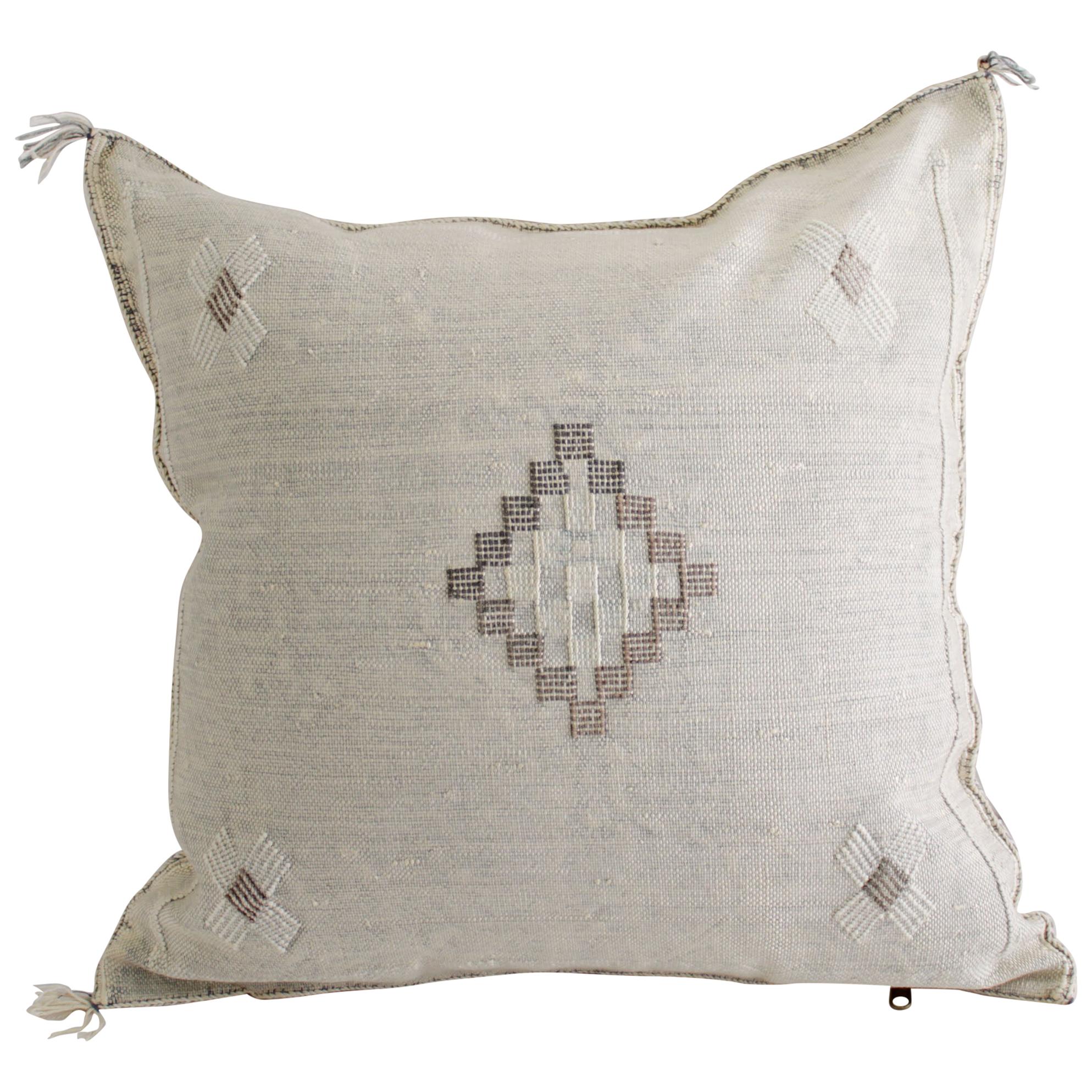 Moroccan Handwoven Cactus Silk Pillow