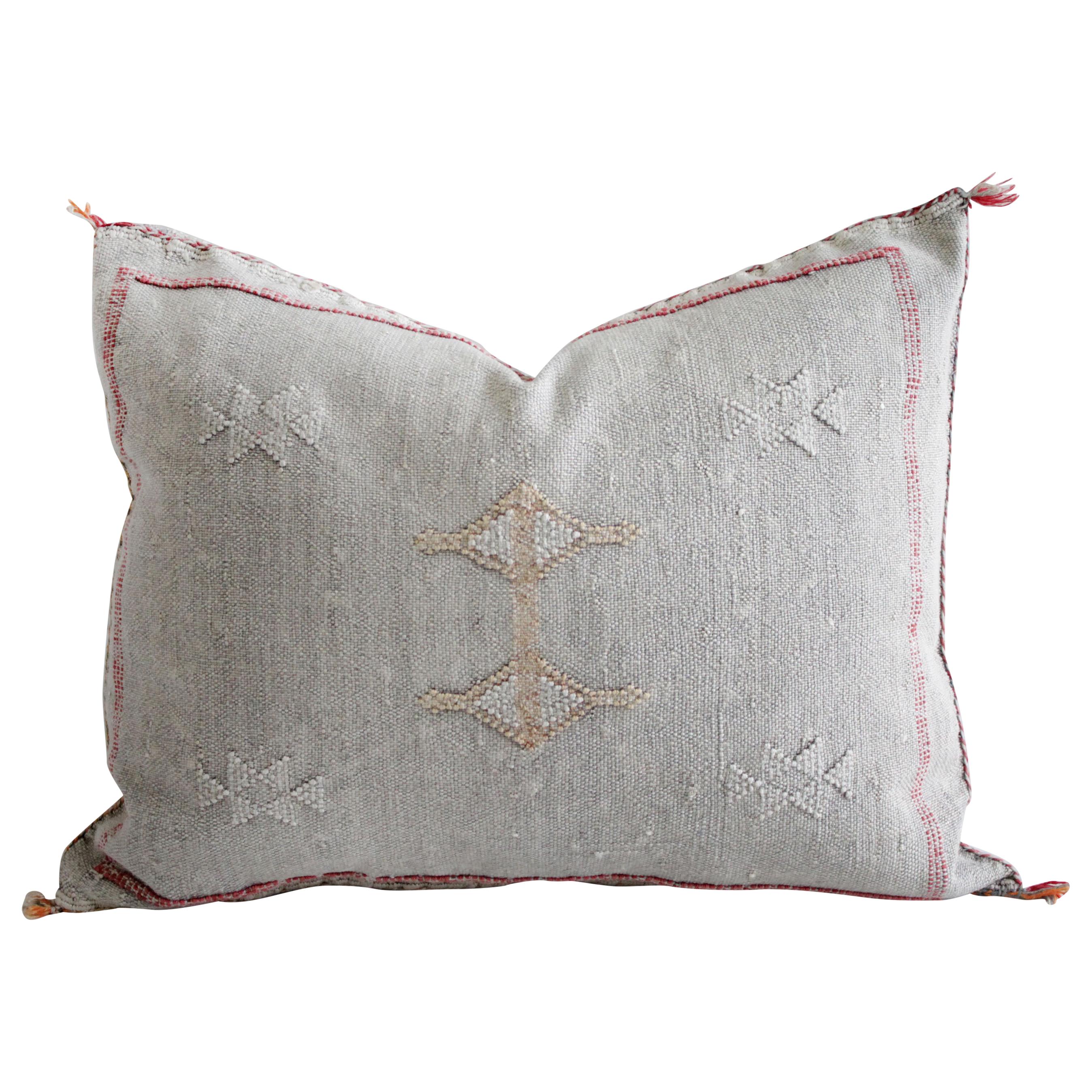 Moroccan Handwoven Cactus Silk Pillow