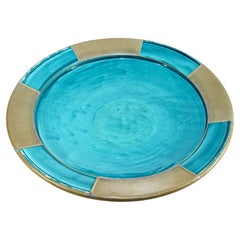 Moroccan Handcrafted Ceramic Turquoise Blue Bowl