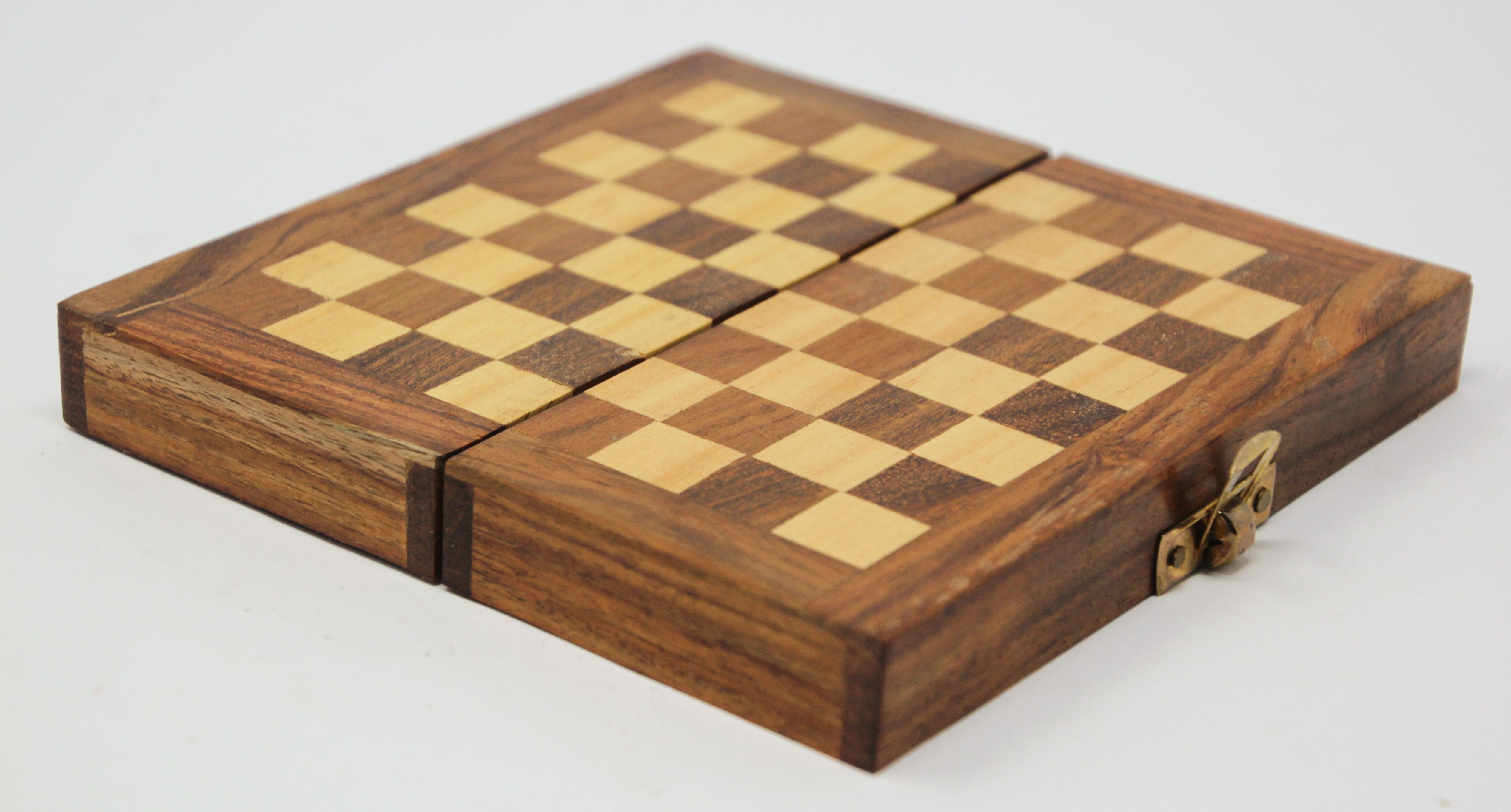 wooden chess box