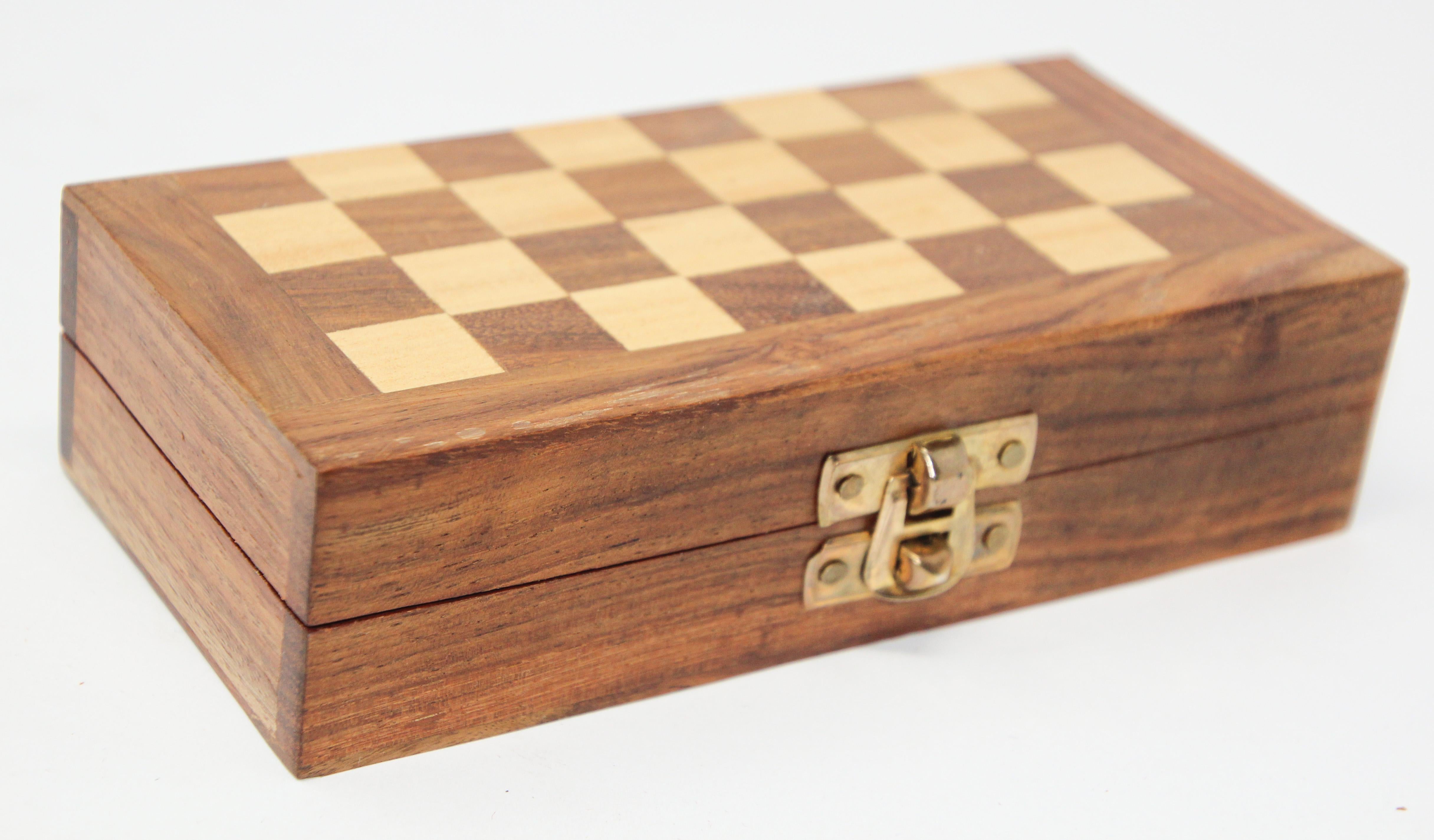 Hand-Crafted Moroccan Handcrafted Chess Thuya Wood Box