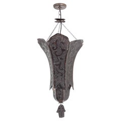 Moroccan Handcrafted Metal Lantern Pendant, North Africa