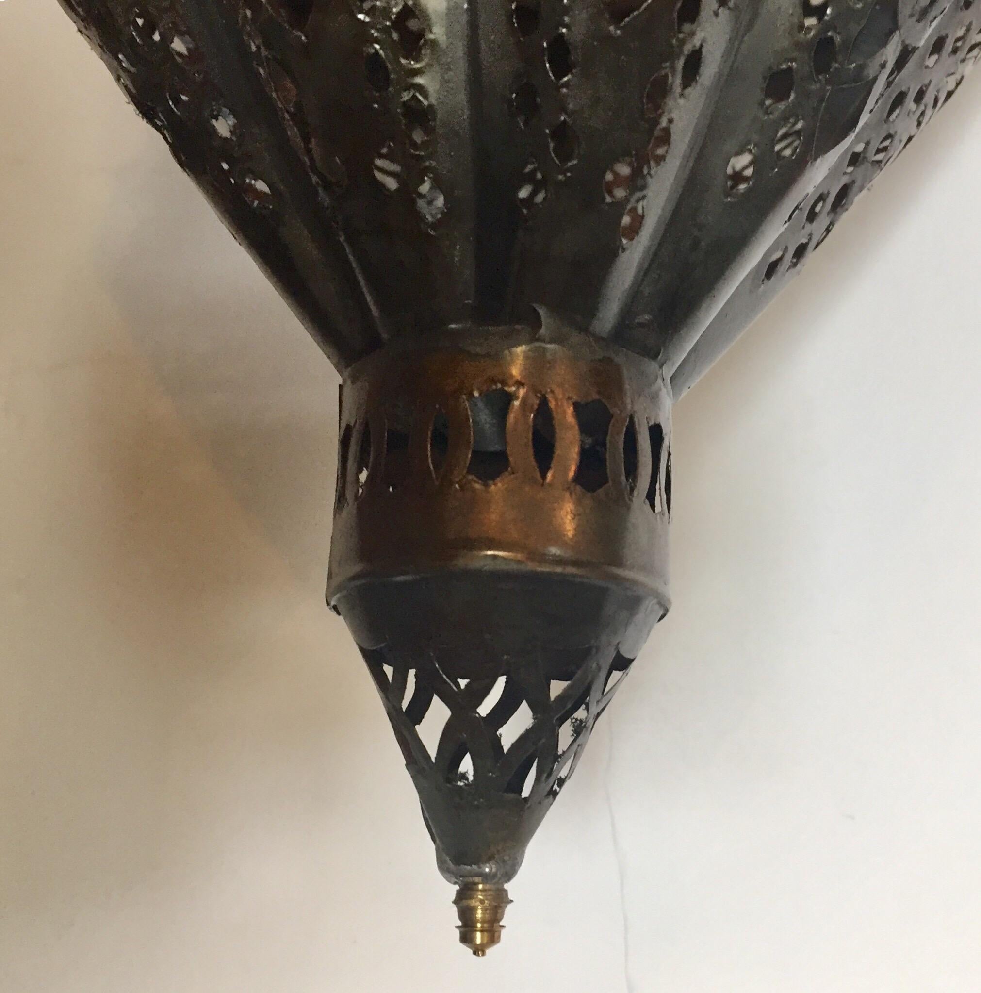 Colgante Artesanal Marroquí Farol de Cristal Esmerilado en venta 4