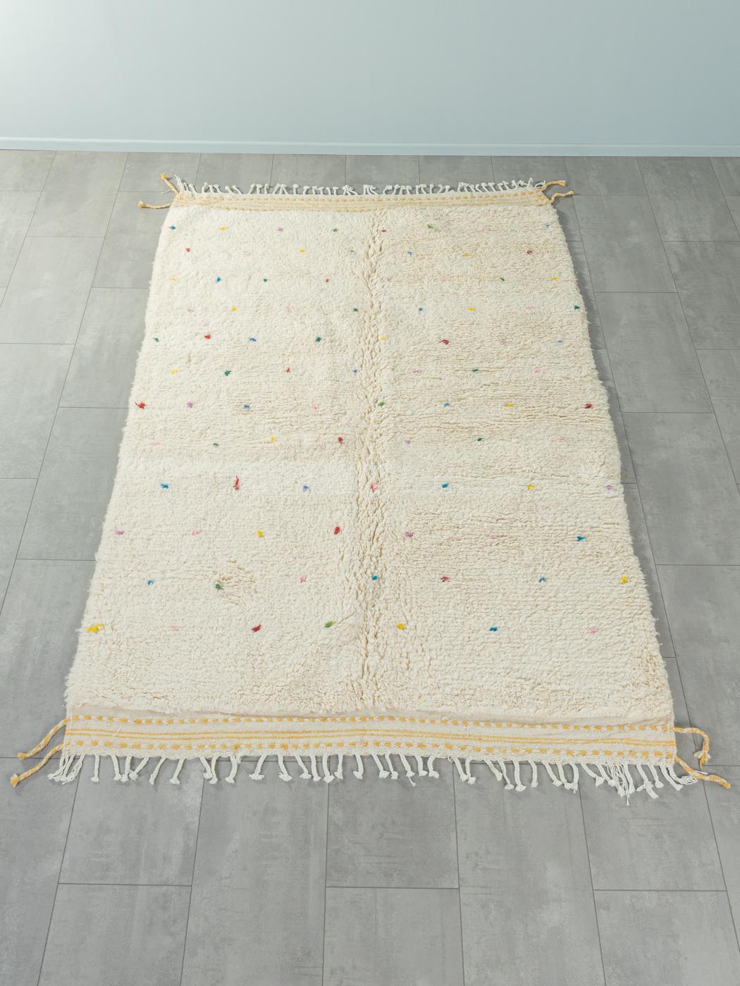 Moroccan Handmade Berber Rug 100% Wool Beni Ourain In Excellent Condition For Sale In Neuss, NW