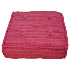Moroccan Handmade Fabric Meditation Pouf / Ottoman
