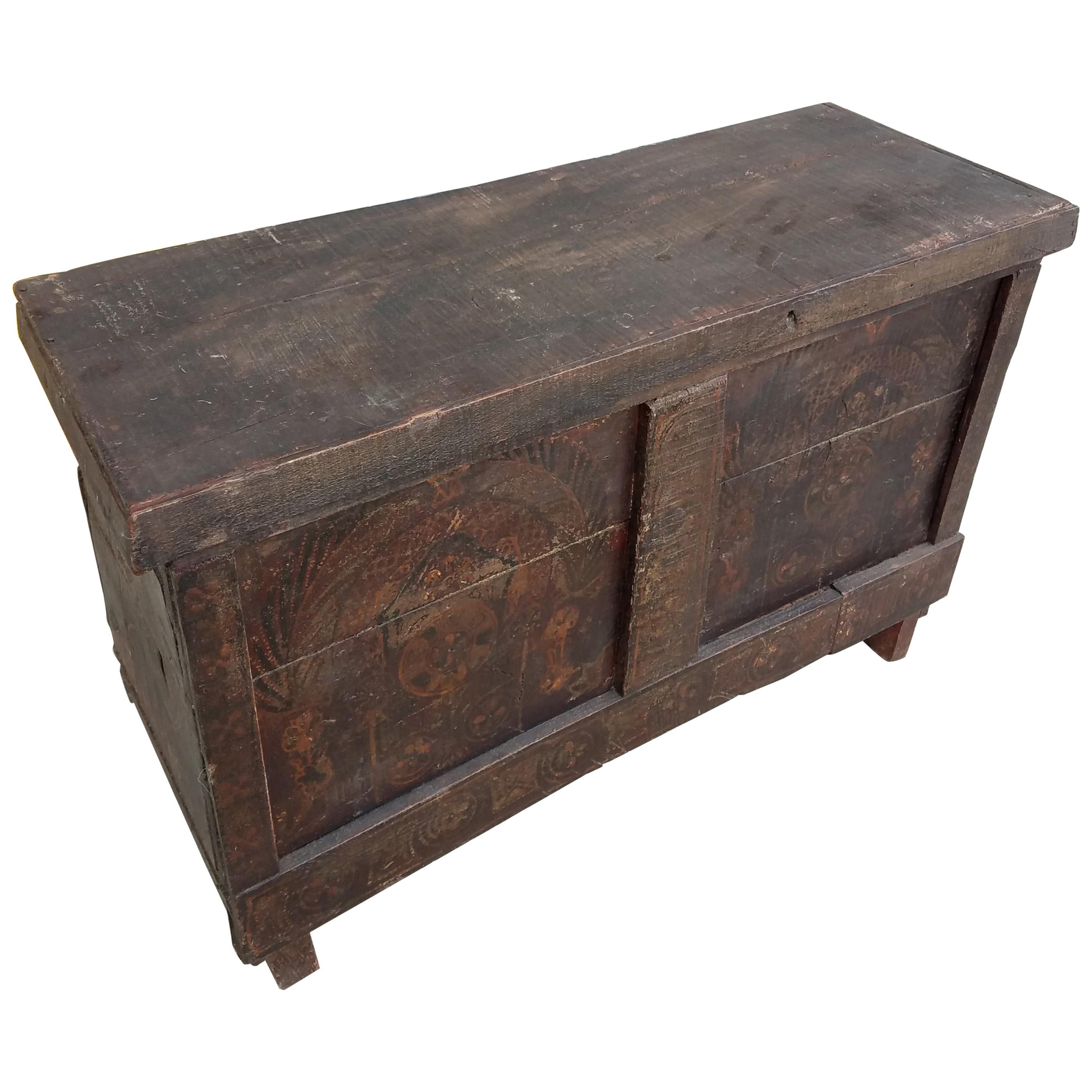 Moroccan Handmade Storage Trunk, Reclaimed Wood For Sale