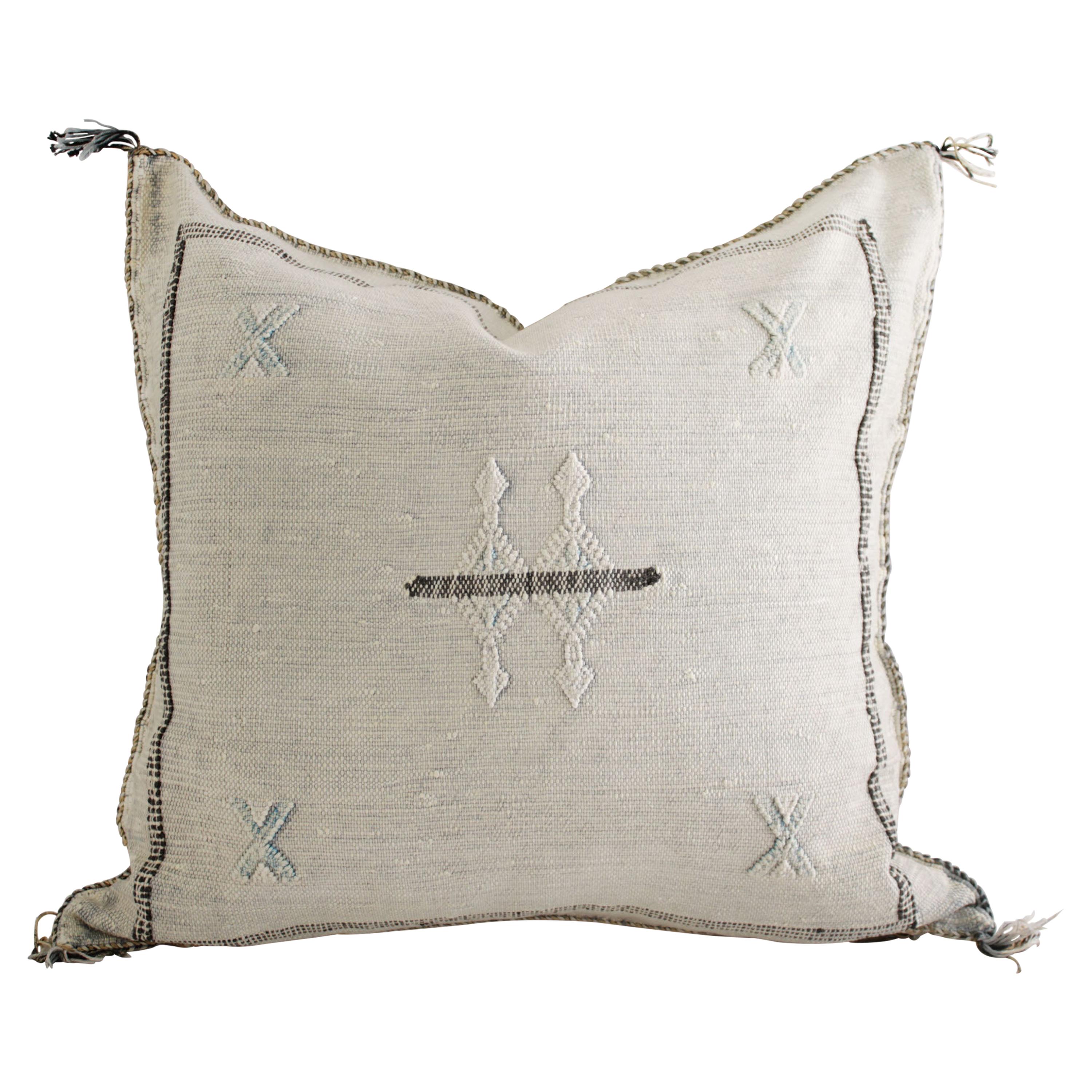 Moroccan Handwoven Authentic Cactus Silk Pillow