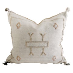 Moroccan Handwoven Cactus Silk Pillow