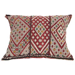 Vintage Moroccan Handwoven Tribal Berber Kilim Throw Pillow