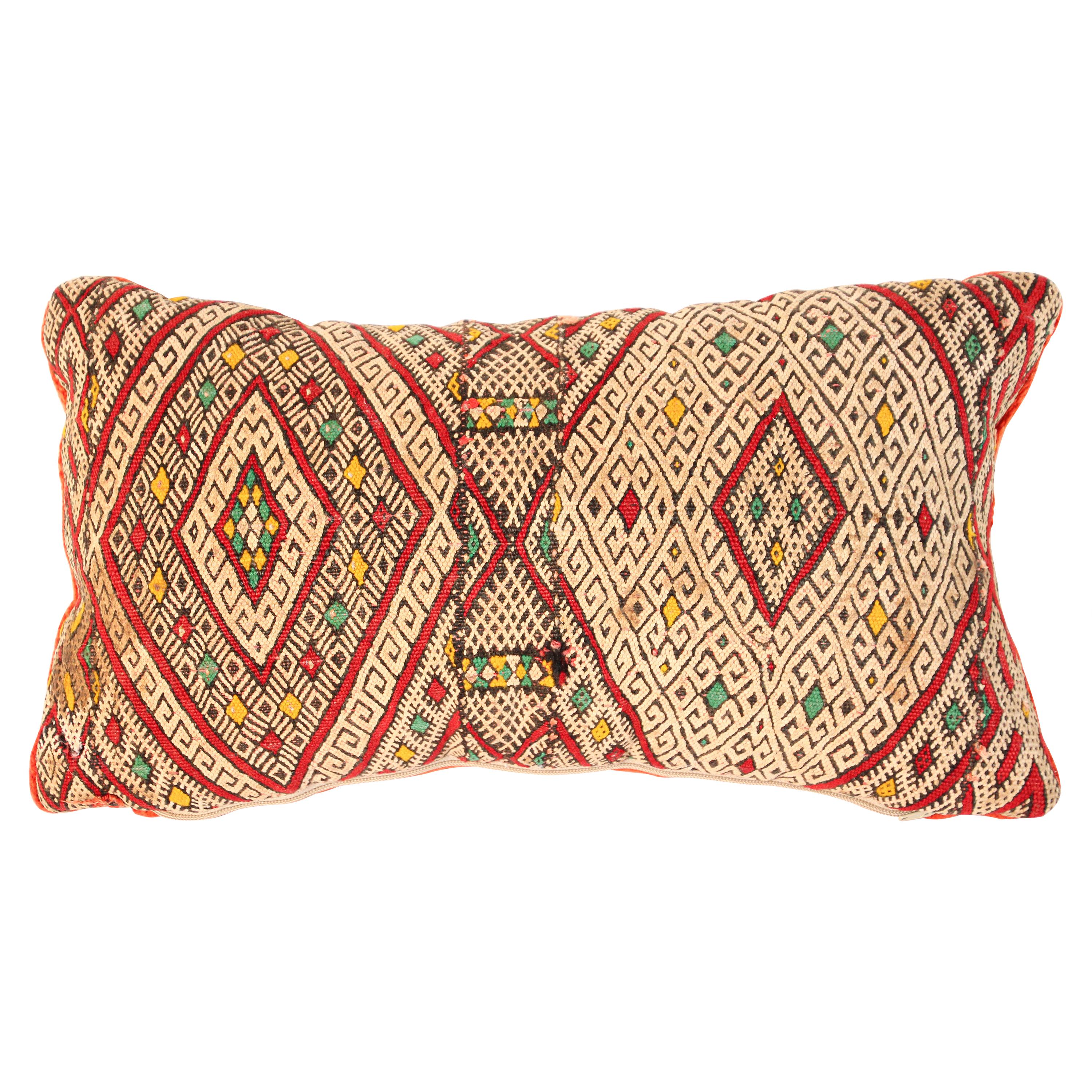 Moroccan Handwoven Tribal Berber Throw Pillow
