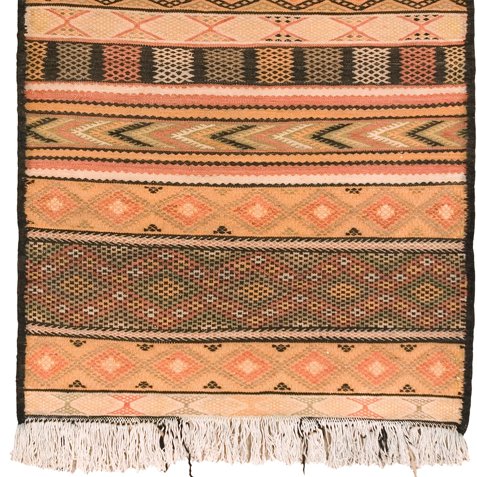 Moroccan handwoven zaiane carpet.
      