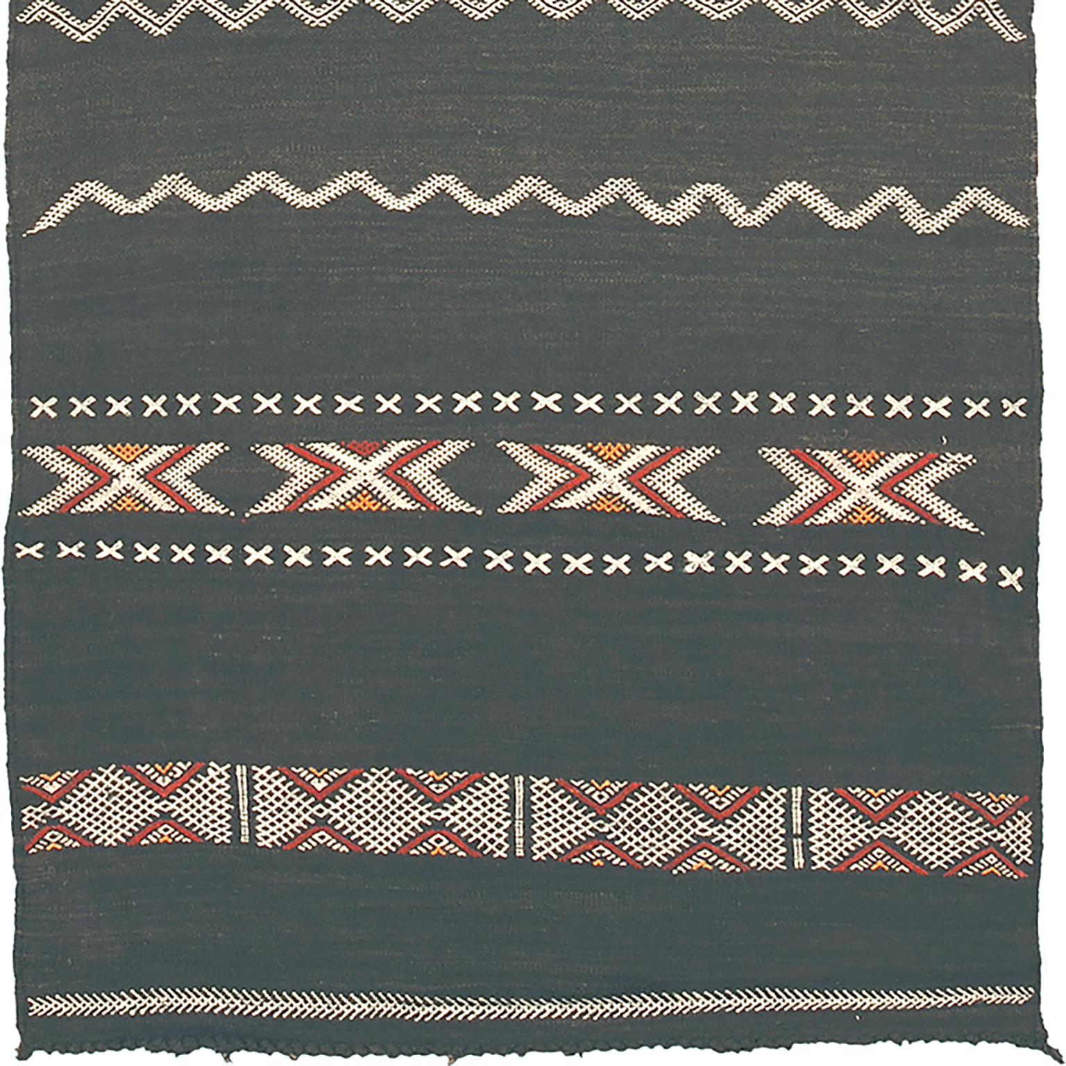 Rustic Moroccan Handwoven Zaiane Carpet For Sale