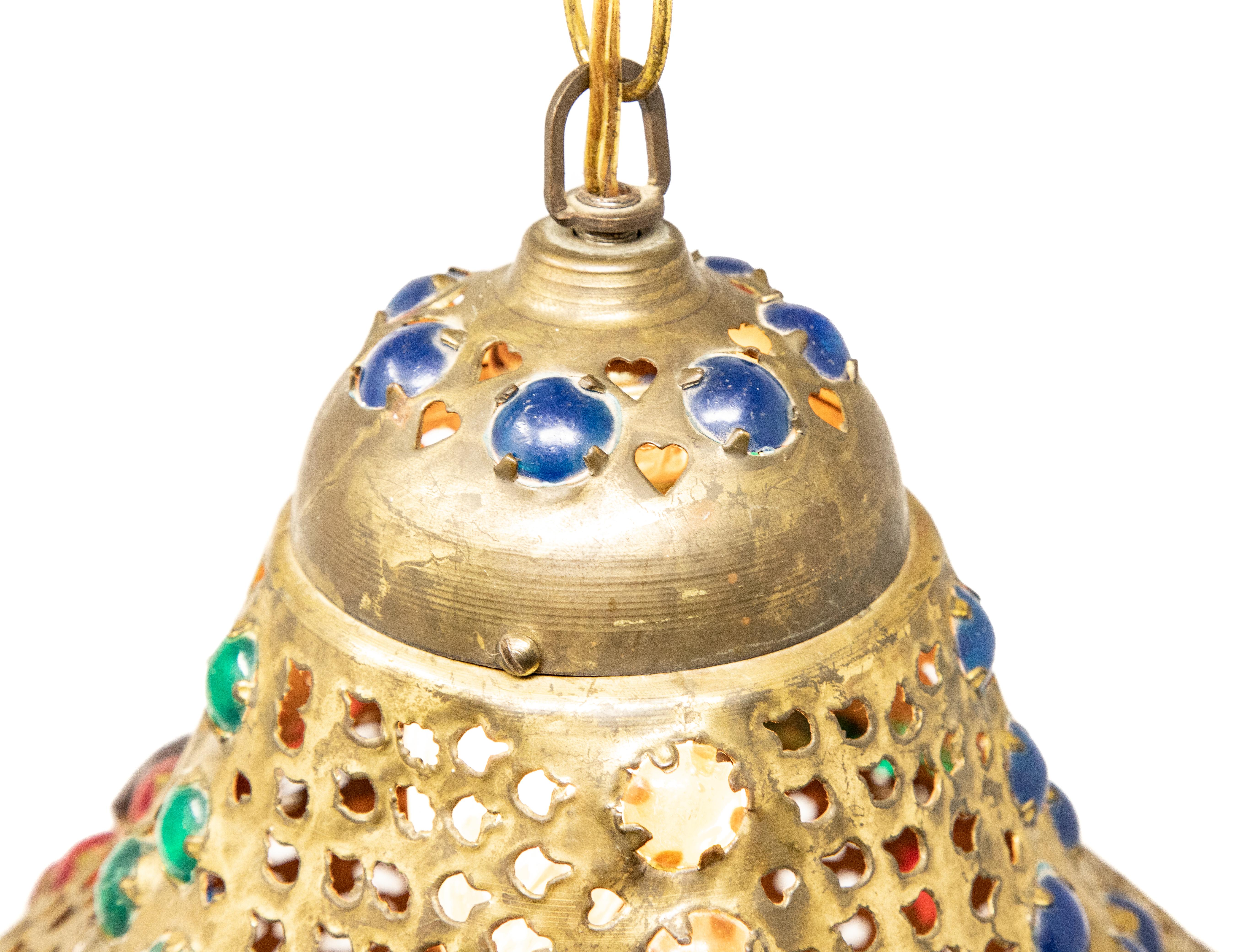 Brass Moroccan Hanging Lamp For Sale