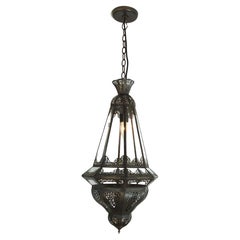 Moroccan Hanging Lantern in Clear Glass