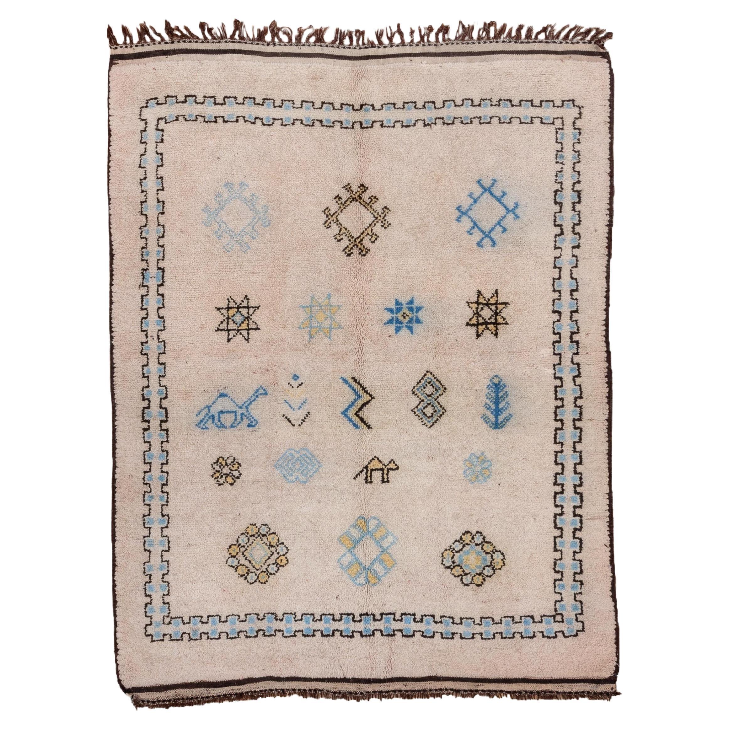 Moroccan Heritage Motif Rug For Sale