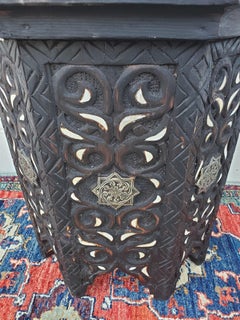 Moroccan Hexagonal Wooden Side Table, 8LM24