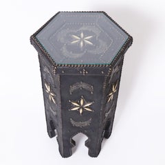 Moroccan Hexagon Leather Stand