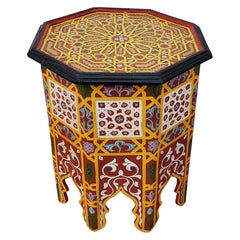 Moroccan Hexagonal Wooden Side Table, 6LM24