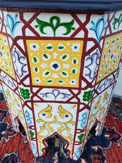 Moroccan Hexagonal Wooden Side Table, 7LM24