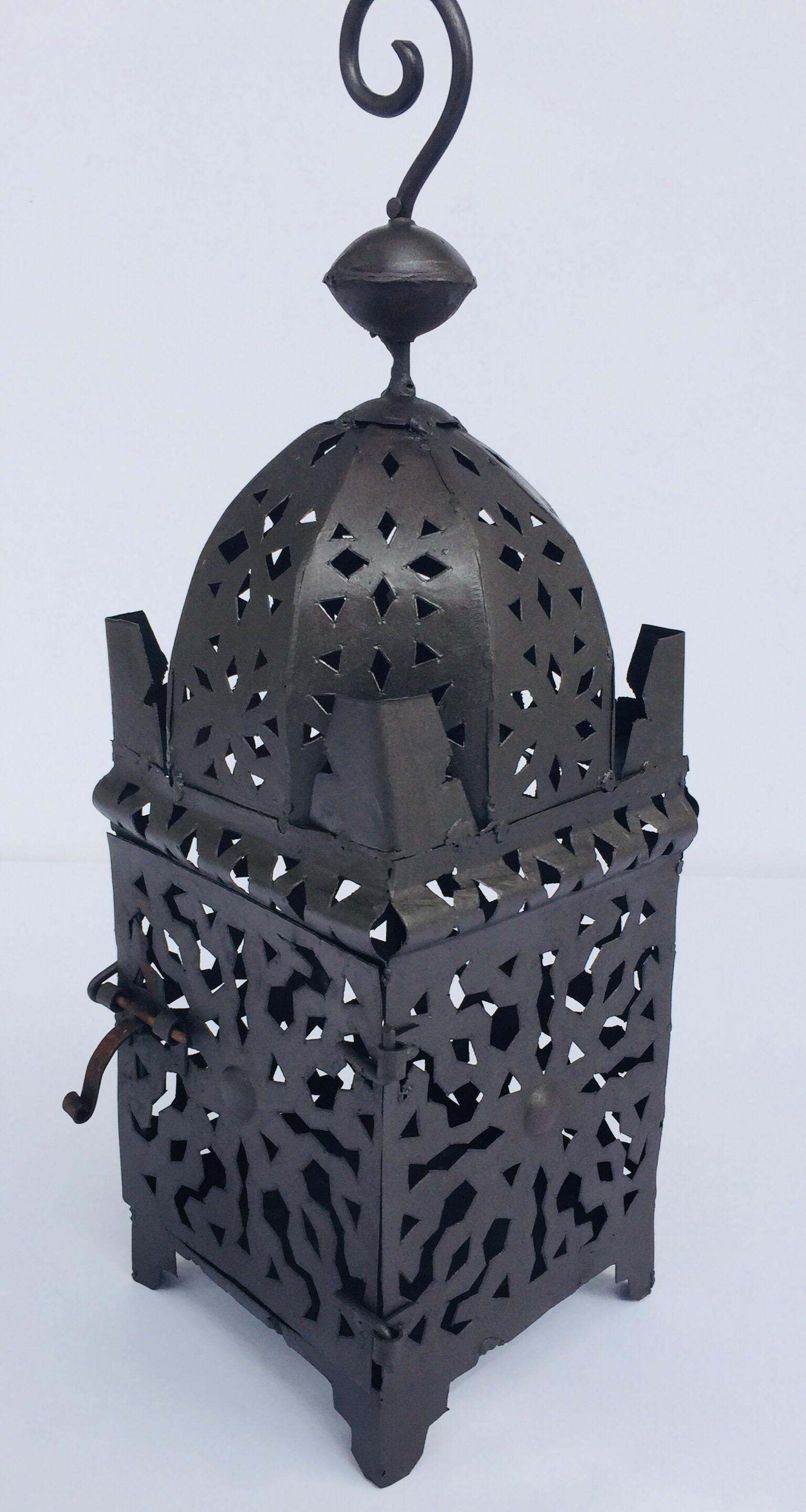 Moroccan Hurricane Metal Candle Lantern Indoor or Outdoor For Sale at ...