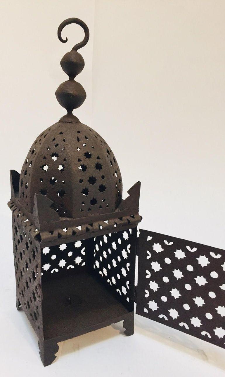 Huracán marroquí Farol de metal morisco para velas 3