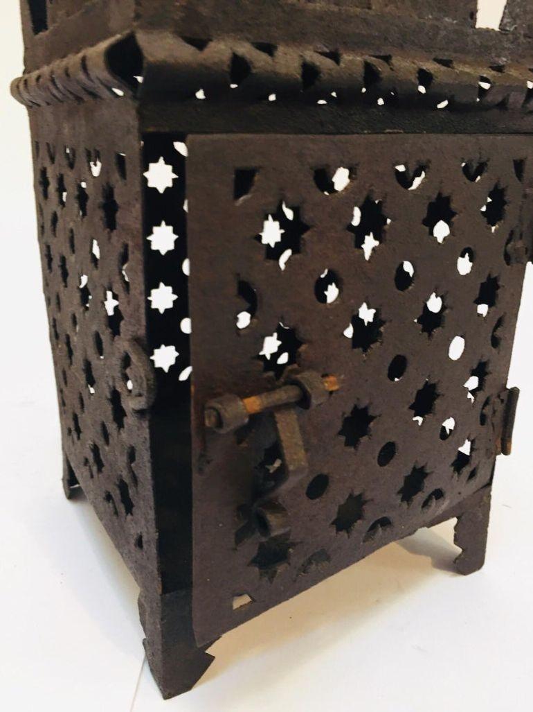Huracán marroquí Farol de metal morisco para velas 4