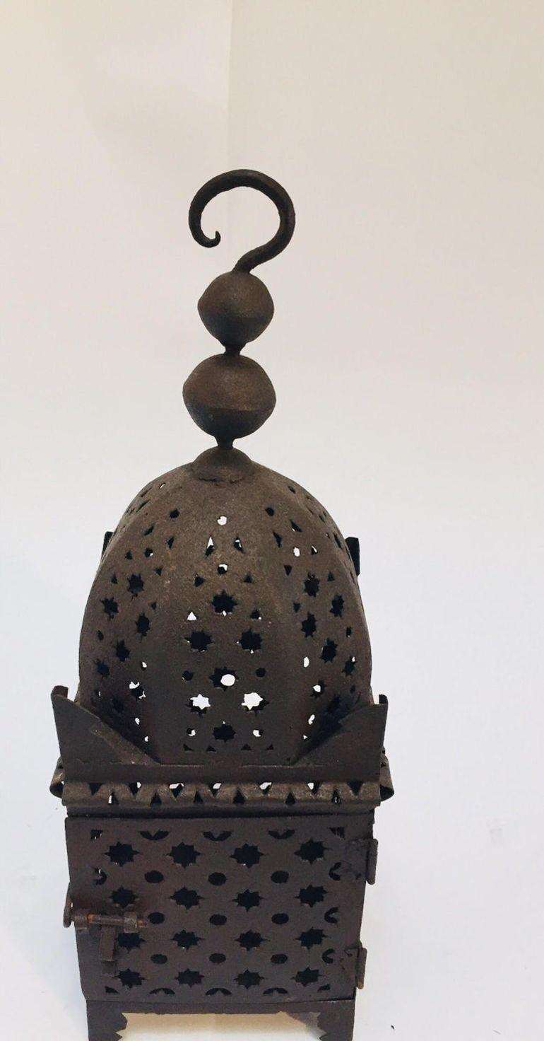 Huracán marroquí Farol de metal morisco para velas 7