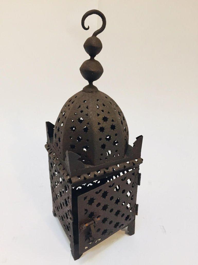 Huracán marroquí Farol de metal morisco para velas 9