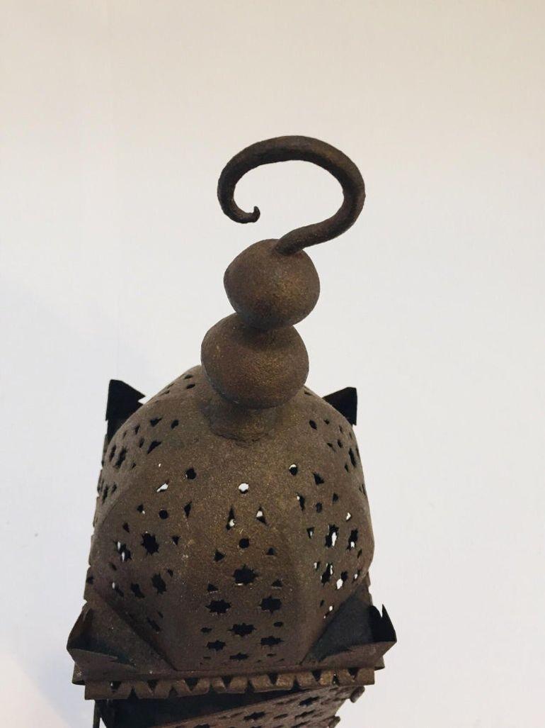 Huracán marroquí Farol de metal morisco para velas 10