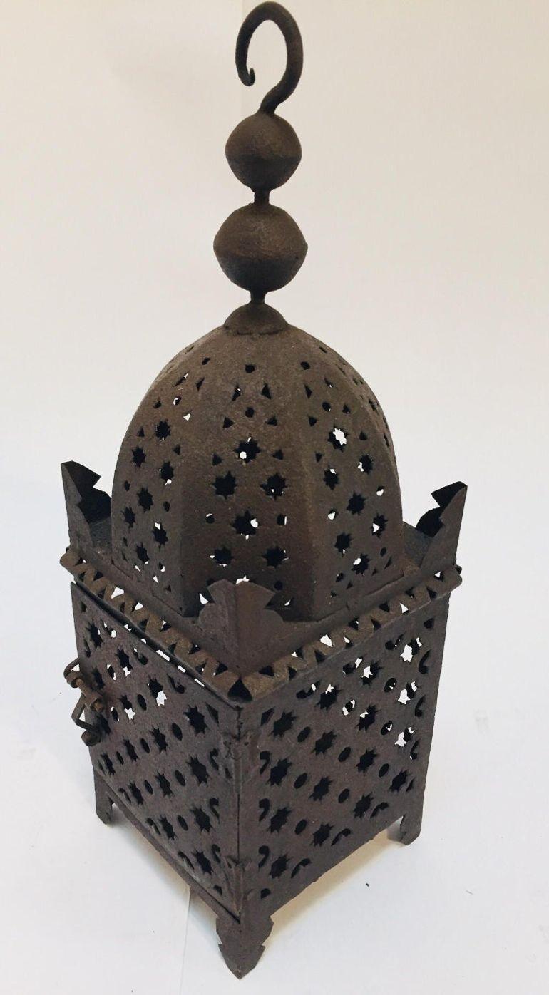 Huracán marroquí Farol de metal morisco para velas Morisco