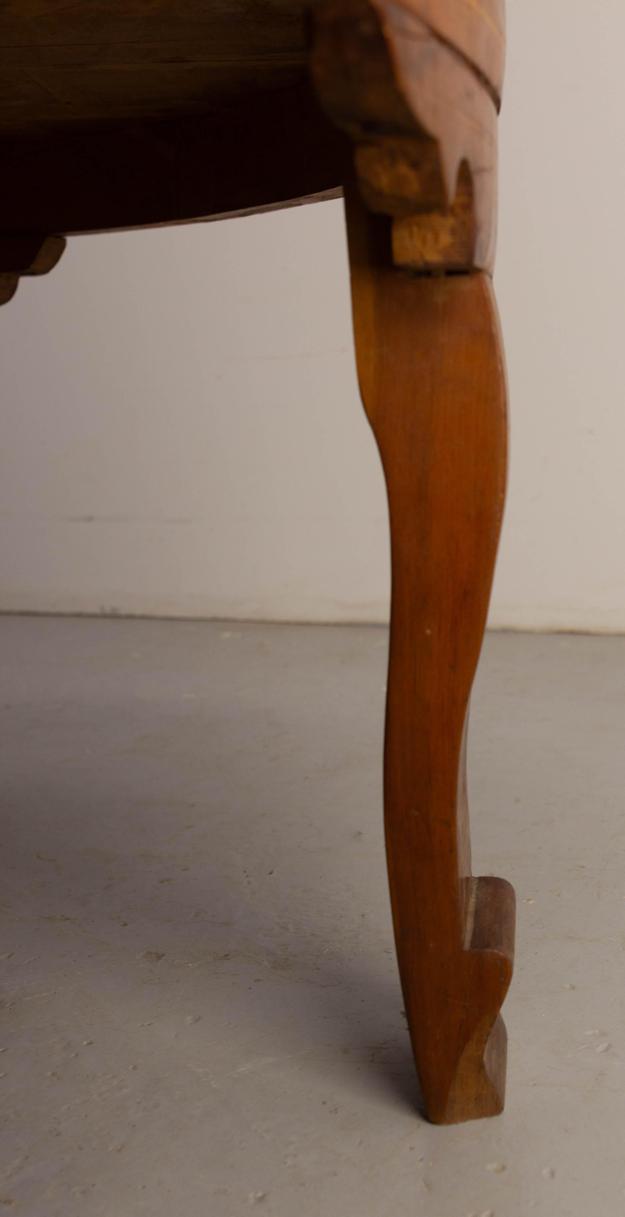 Moroccan Inlaid Atlas Cedar Central or Coffee Table  20th Mid-Century For Sale 6