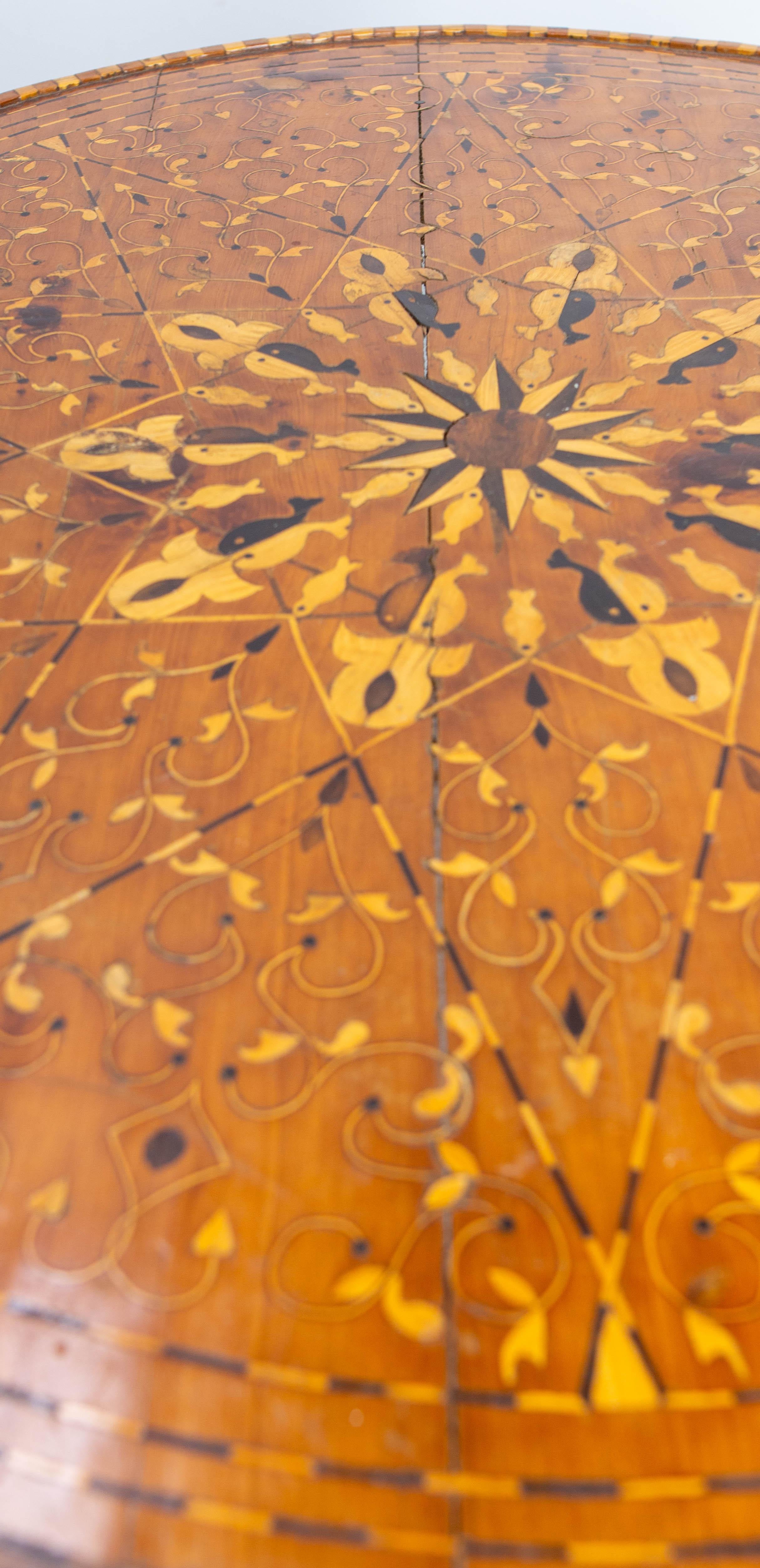 Moroccan Inlaid Atlas Cedar Central or Coffee Table  20th Mid-Century For Sale 9