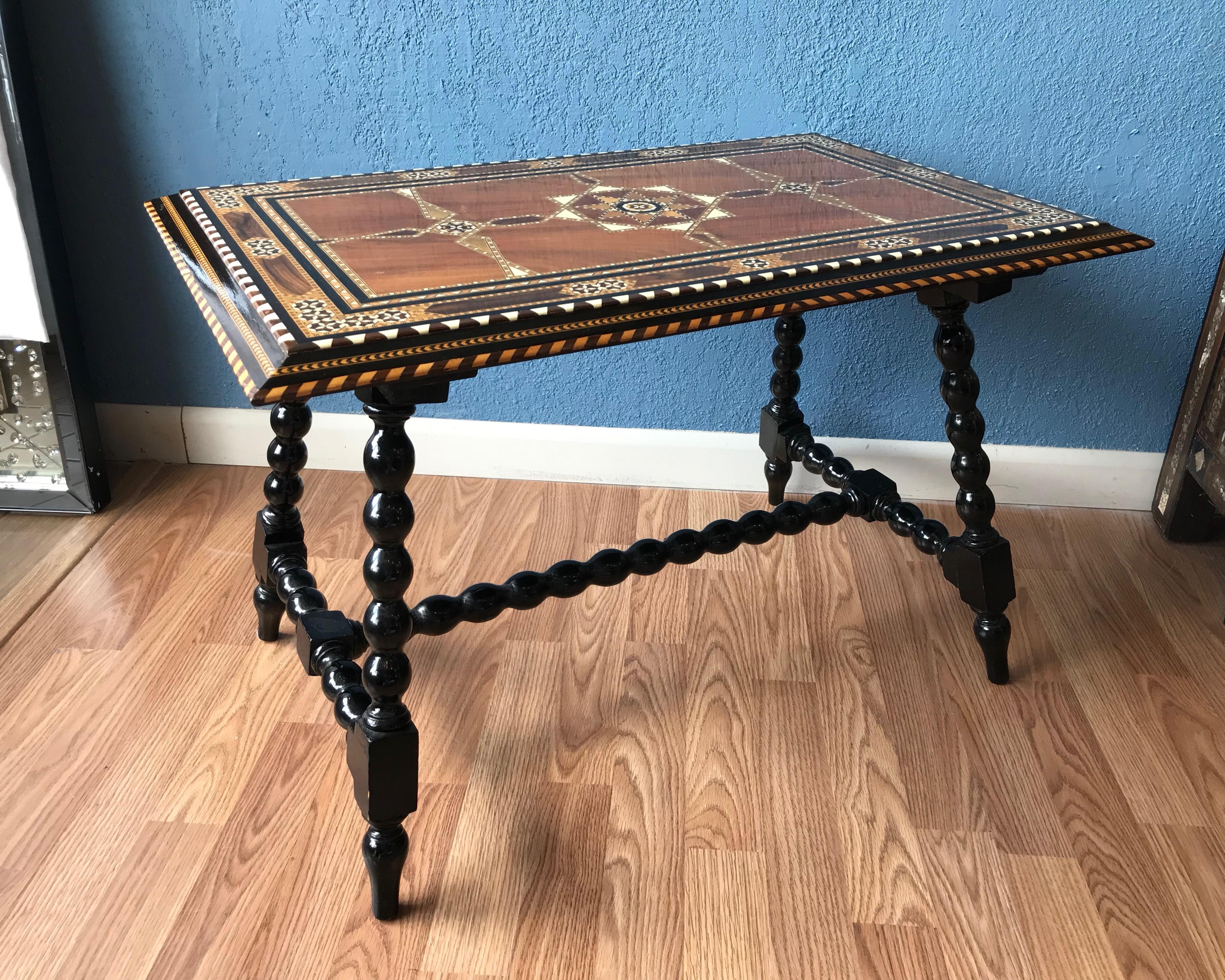 20th Century Moroccan Inlaid Cocktail Table